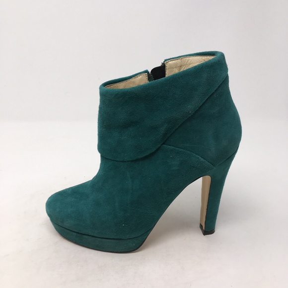 DUO GREEN SUEDE GREEN PLATFORM HEELS 37 - Picture 1 of 5
